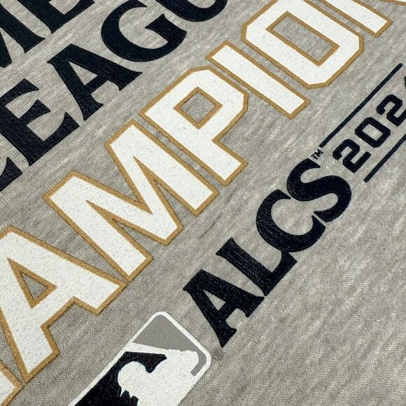 NEW Fanatics Men's New York Yankees 2024 ALCS Locker Room Hoodie Gray Large - Picture 11 of 11